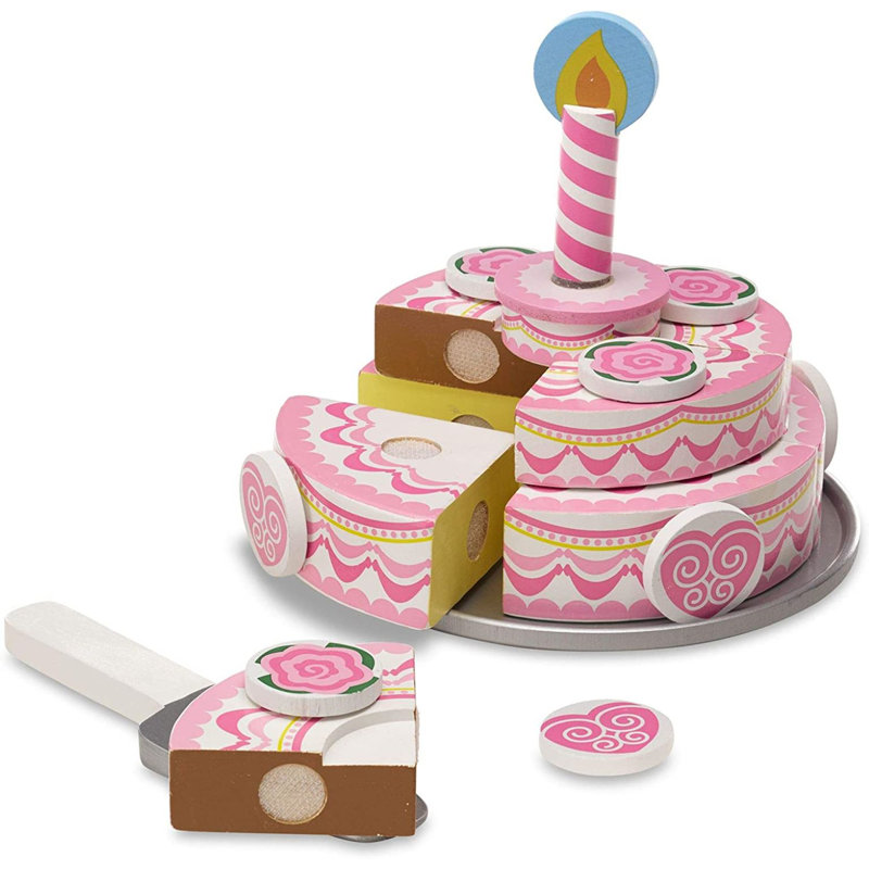 Melissa & Doug TripleLayer Party Cake Play Food Set & Reviews Wayfair